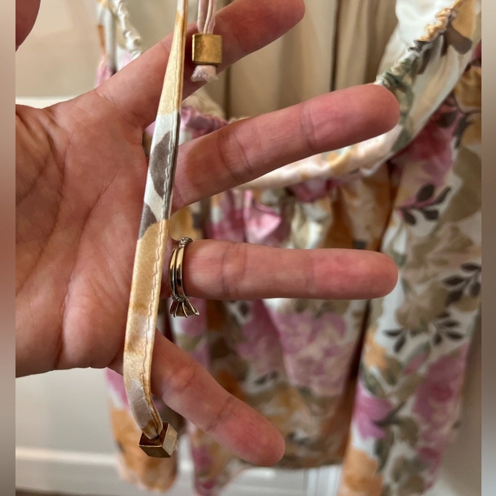 Showpo Floral Halter Mini Dress in Pink and Gold - Picture 7 of 7